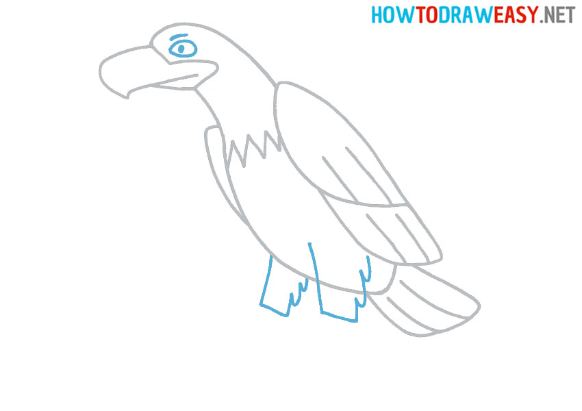 drawing lesson Eagle for kids