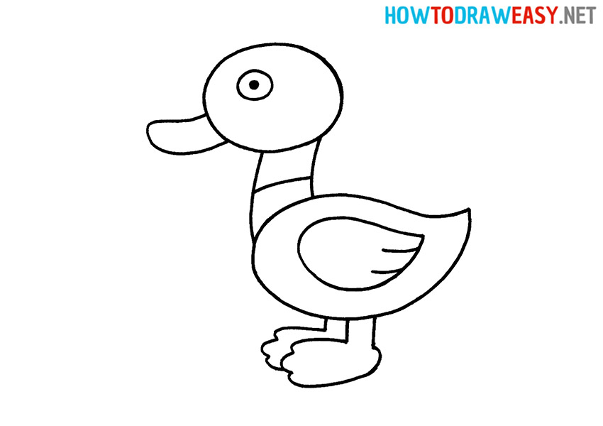Easy Drawing Duck for Kids