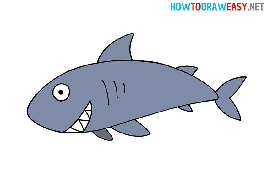 How to Draw a Simple Shark