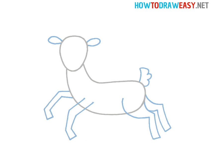 how to draw a baby deer for kids