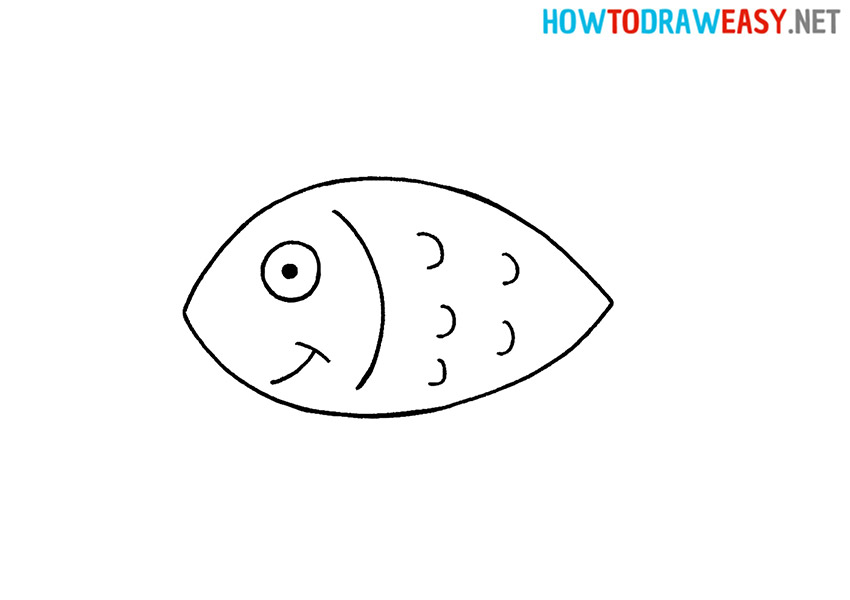 Learn how to draw a Fish for kids