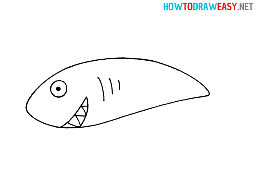 Learn how to draw a Shark for kids