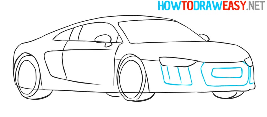 audi drawing for kids