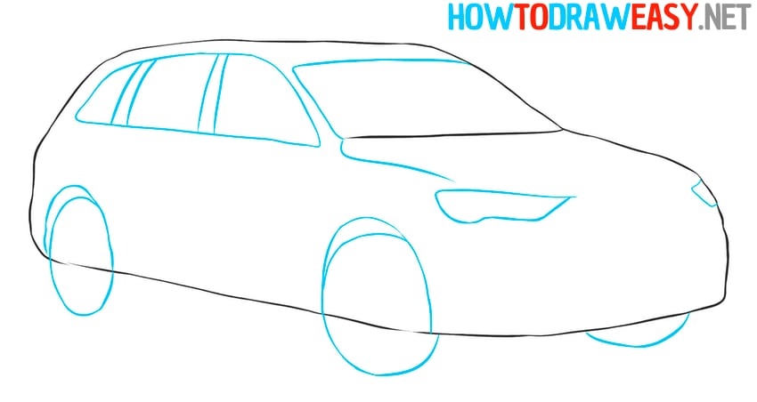 audi q7 car sketch tutorial