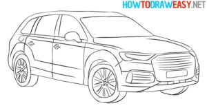 How to Draw an Audi Q7 - How to Draw Easy