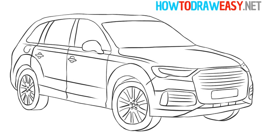 audi q7 coloring pages drawing
