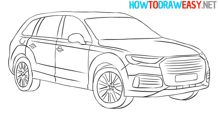 How To Draw An Audi Q7 How To Draw Easy