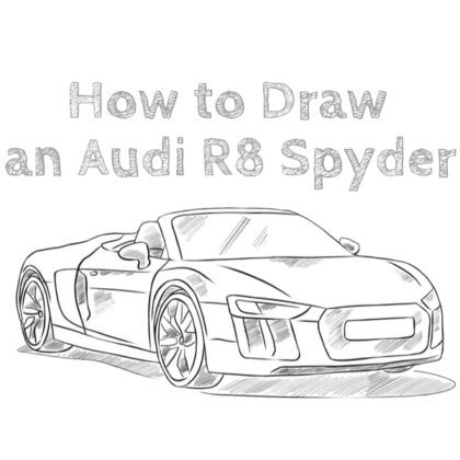audi r8 spyder drawing tutorial