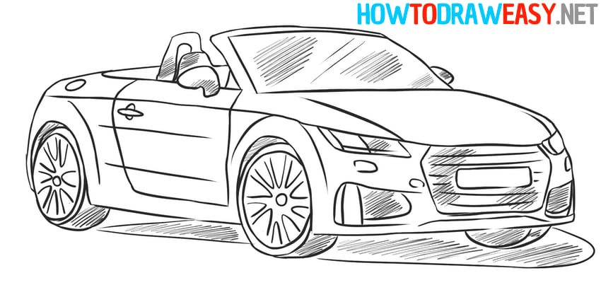 audi tt roadster drawing tutorial