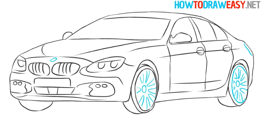 bmw car how to draw