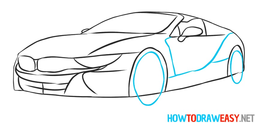 bmw i8 roadster drawing tutorial
