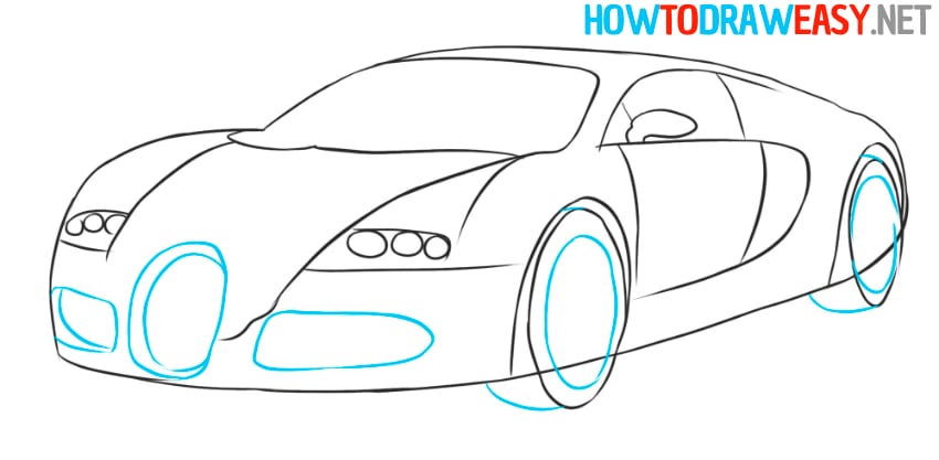 bugatti car drawing