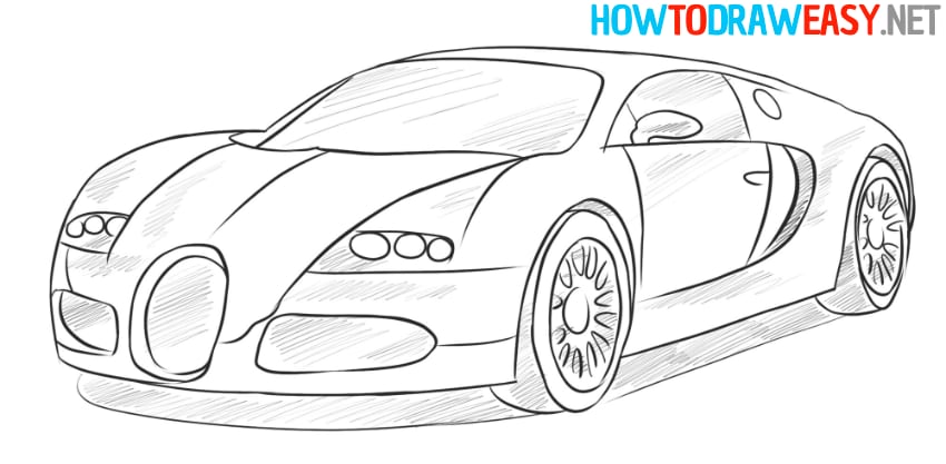 bugatti veyron drawing tutorial