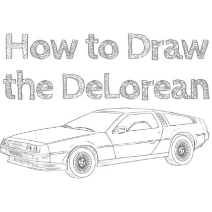 car delorean drawing tutorial