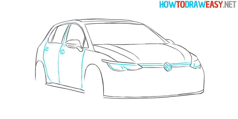 car headlamps sketch tutorial