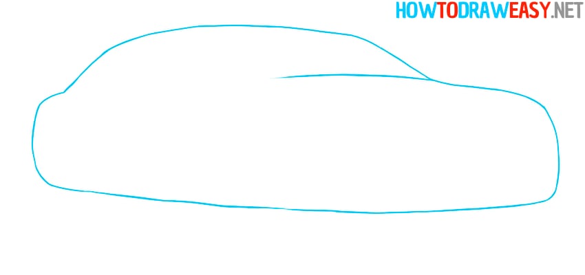 car shape sketch tutorial