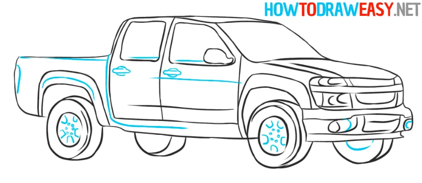 chevy pickup drawing tutorial easy