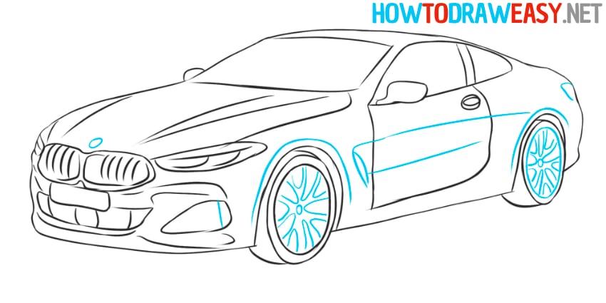 coupe car drawing tutorial for beginners