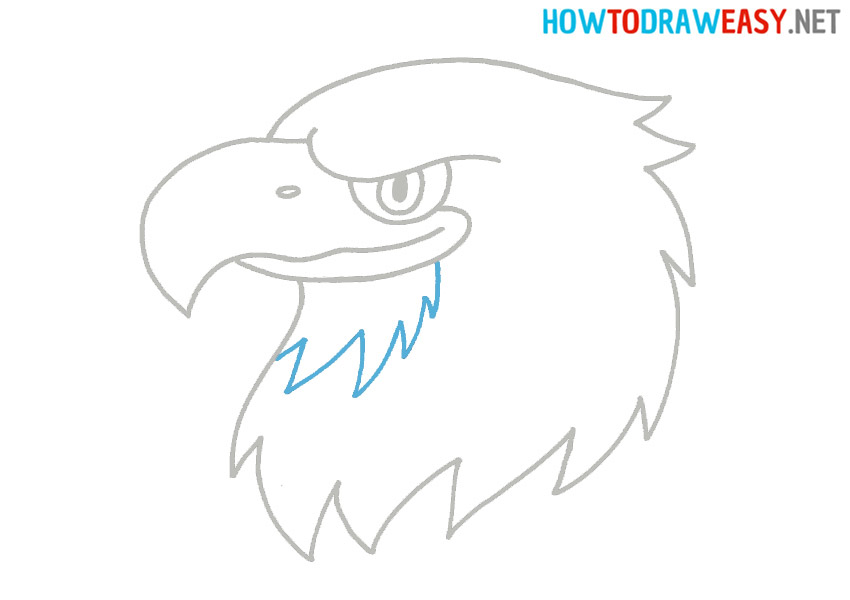 drawing lesson Bald Eagle for kids