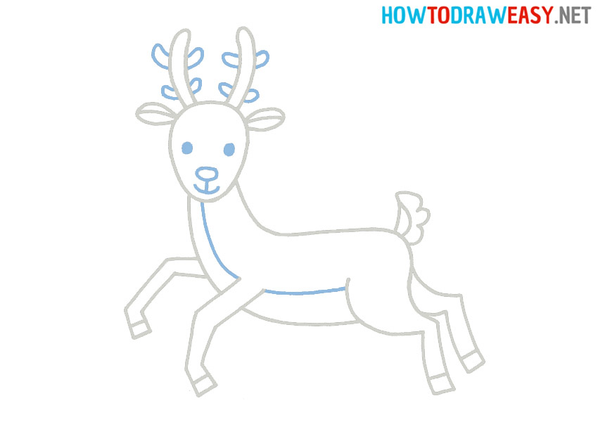 drawing lesson Fawn for kids