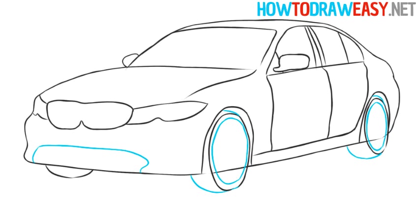 german car drawing tutorial