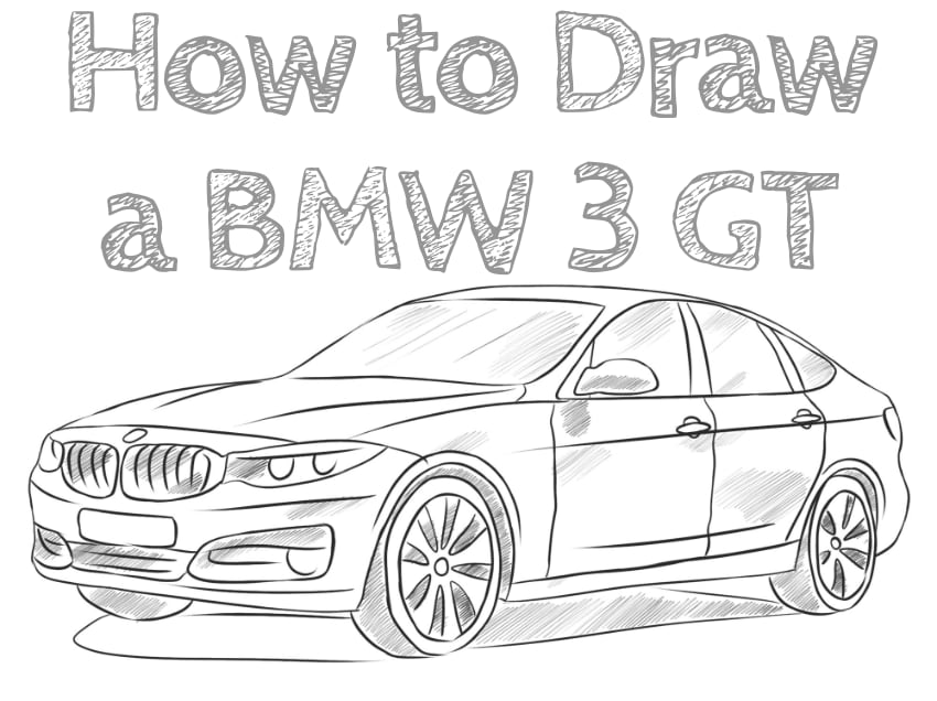 how to draw a bmw 3 gt for beginners