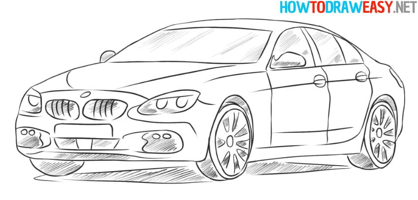 how to draw a bmw 6 series for beginners