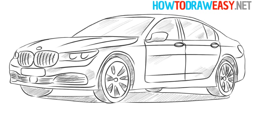 how to draw a bmw 7 series for beginners