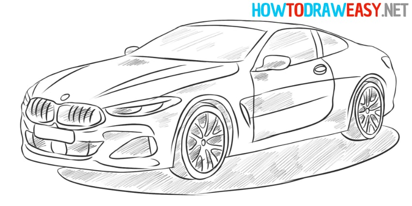 how to draw a bmw 8 series easy