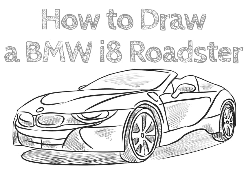 how to draw a bmw i8 roadster