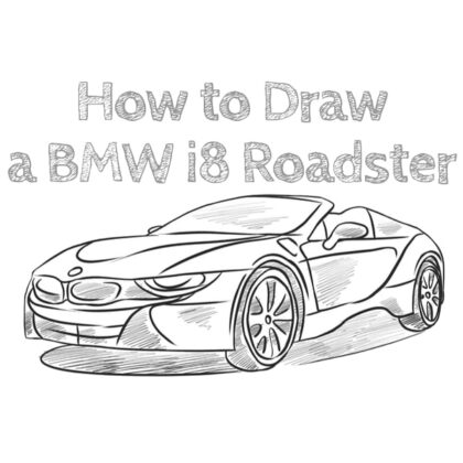 how to draw a bmw i8 roadster easy