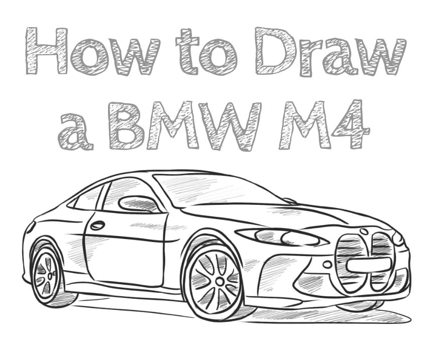 how to draw a bmw m4