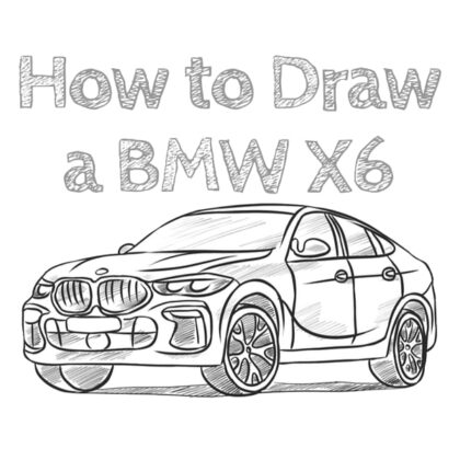 how to draw a bmw x6 easy