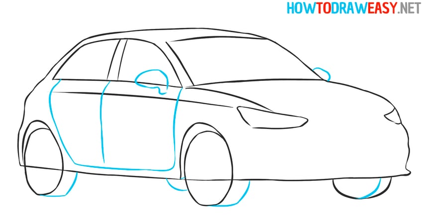 how to draw a car easy