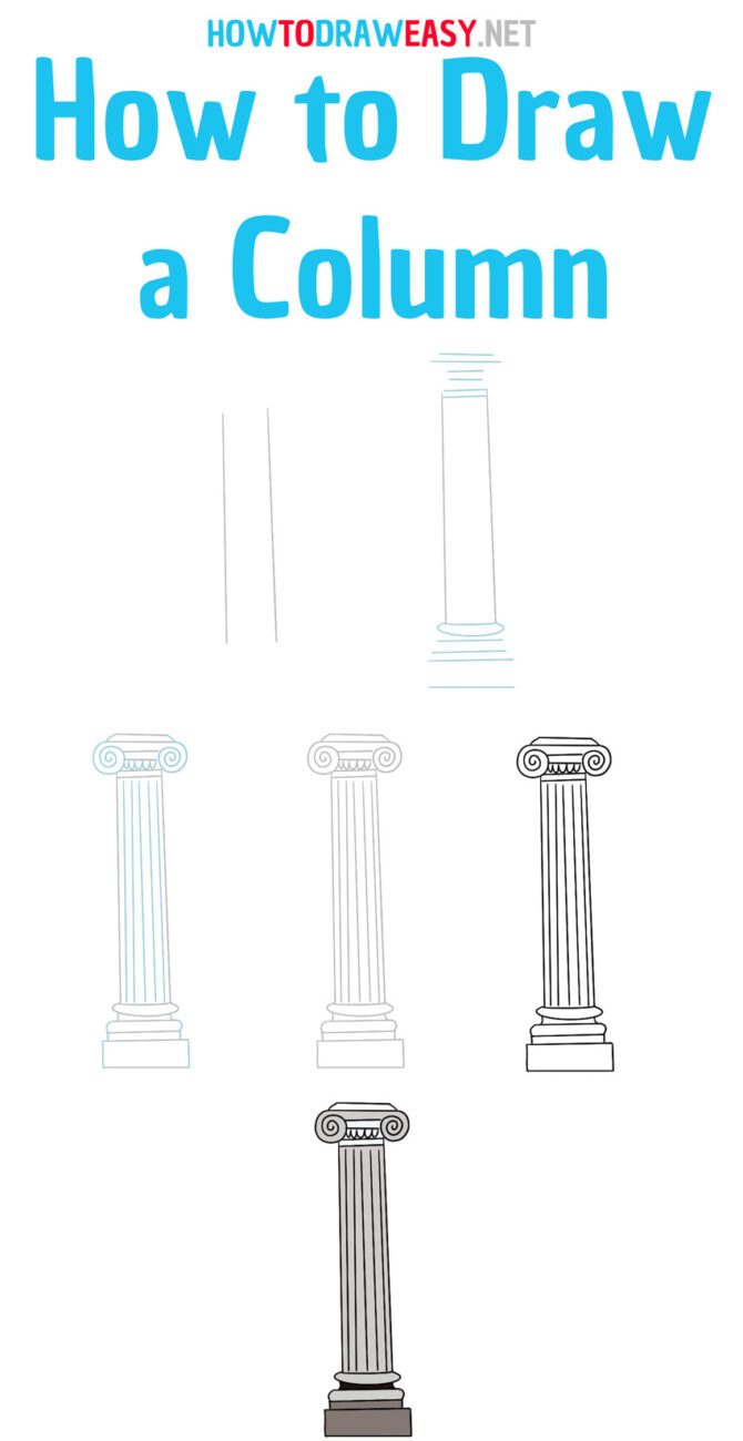 How to Draw a Column How to Draw Easy