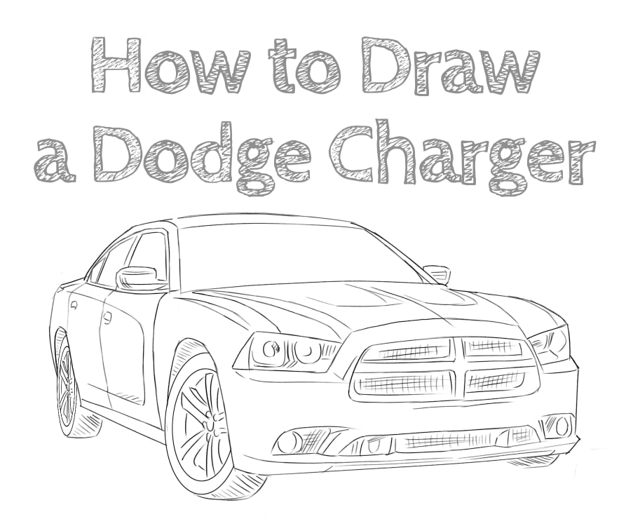 how to draw a dodge charger