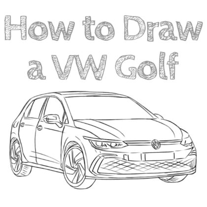 how to draw a golf gti