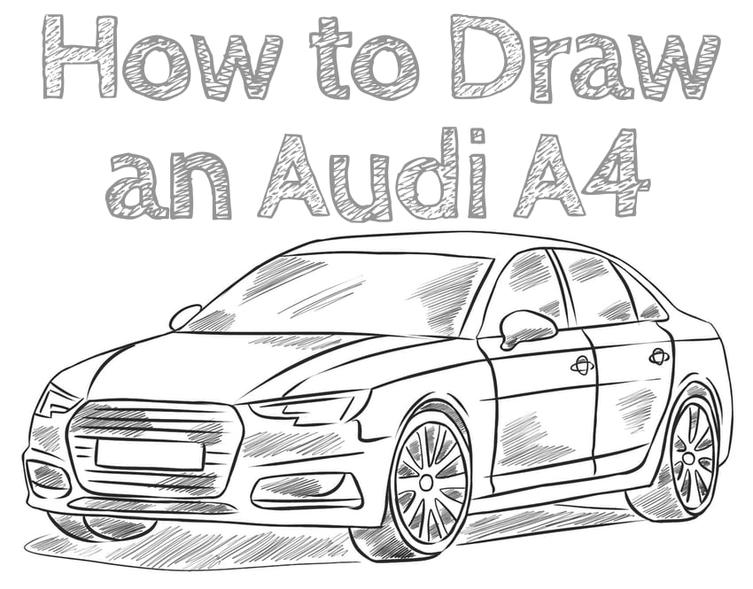 how to draw an audi a4