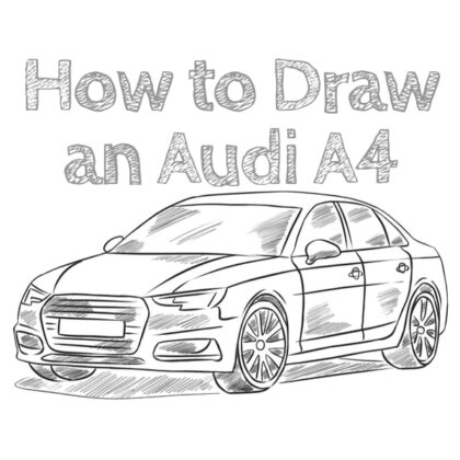 how to draw an audi a4 easy