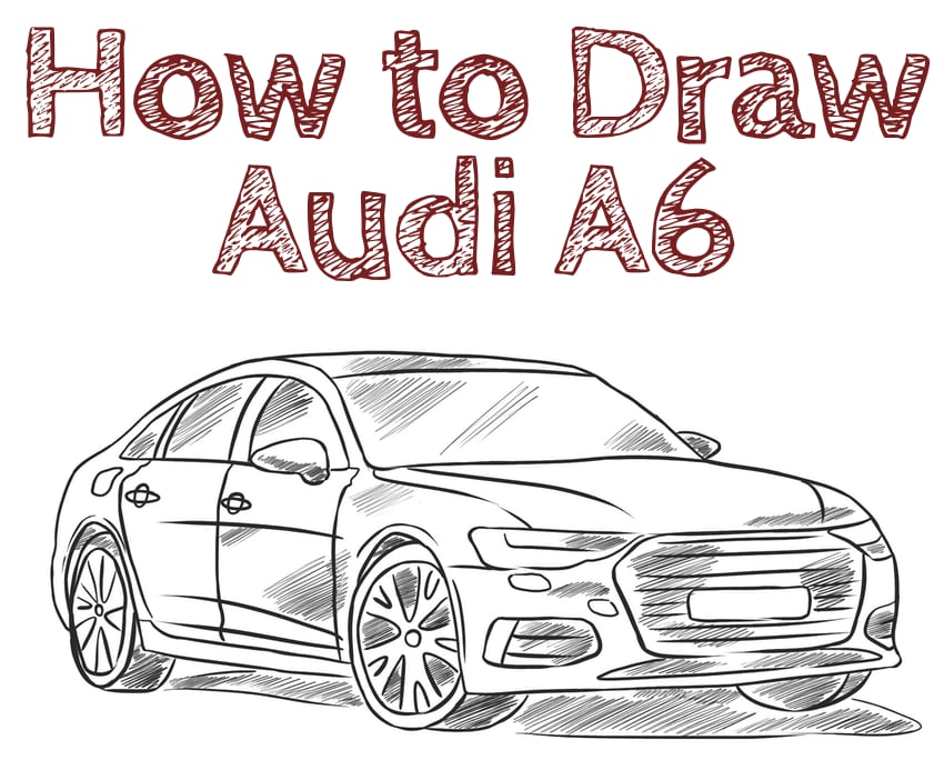 how to draw an audi a6