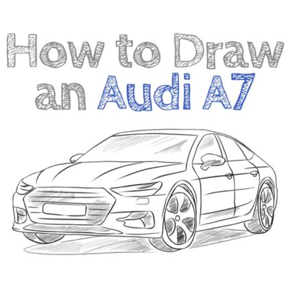 how to draw an audi a7 easy