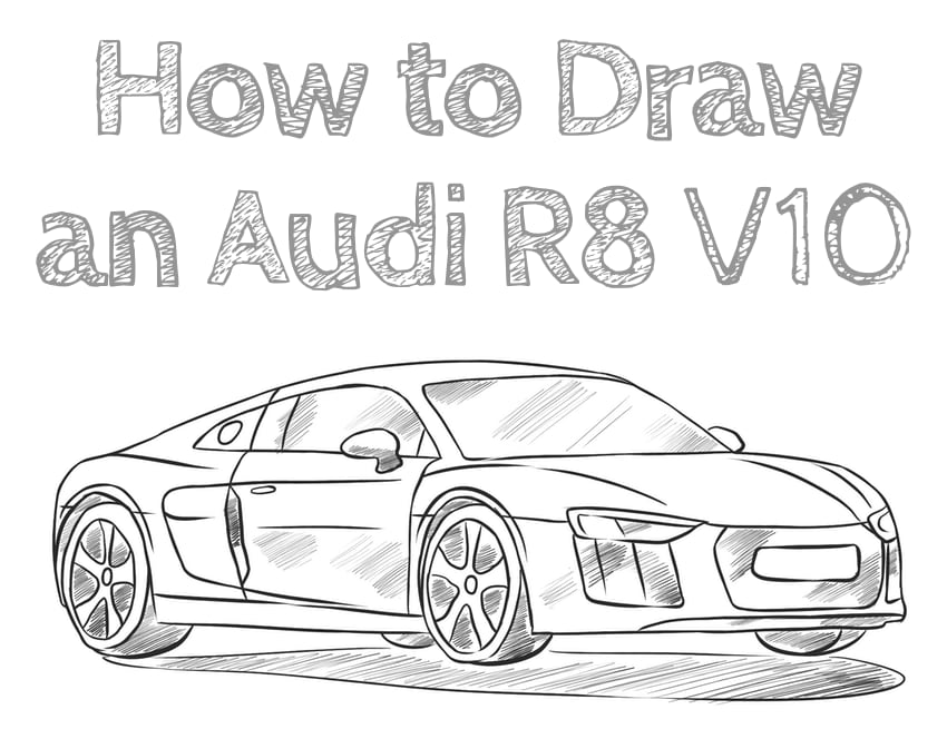 how to draw an audi r8