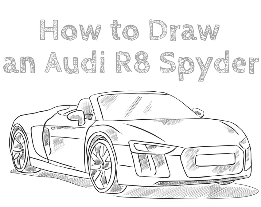 how to draw an audi r8 spyder