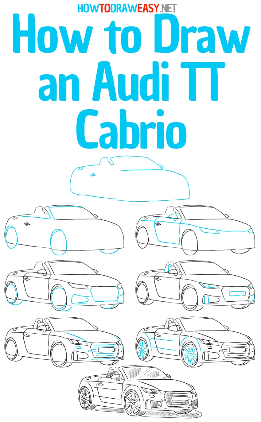 how to draw an audi tt cabrio