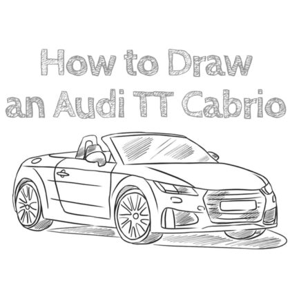 how to draw an audi tt cabrio easy