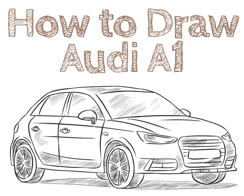 how to draw audi a1 for beginners