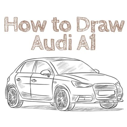 how to draw audi a1 simple