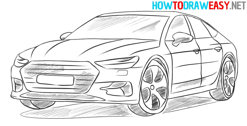 how to draw audi a7