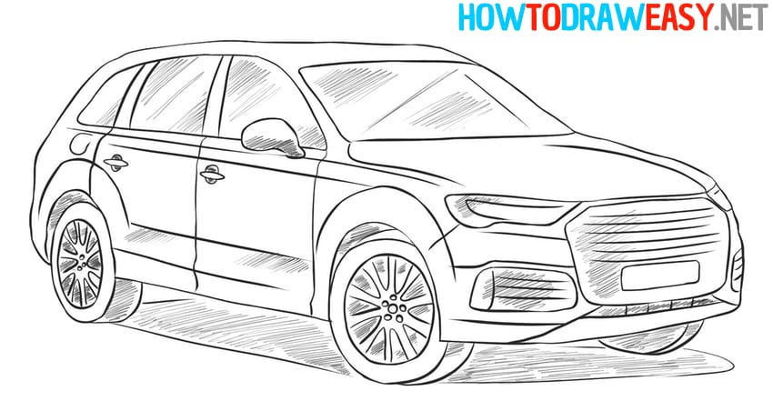 how to draw audi q7