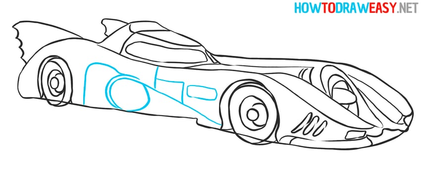 how to draw batman car